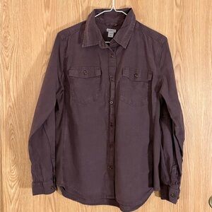 Carhartt Dark Brown Button Down Casual Shirt